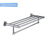 Полка для полотенца  с опорой большая, крепление с алмазной крошкой